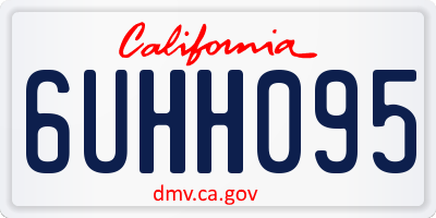 CA license plate 6UHH095