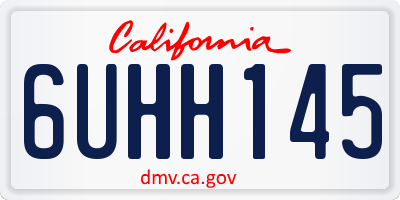 CA license plate 6UHH145