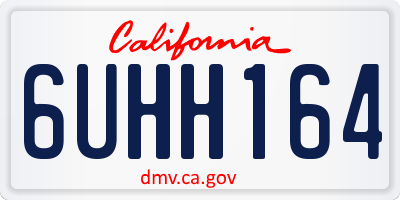 CA license plate 6UHH164