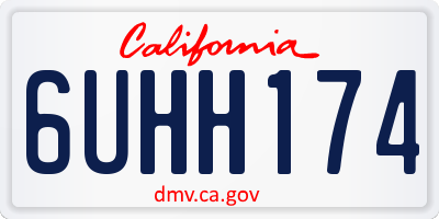 CA license plate 6UHH174