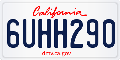 CA license plate 6UHH290