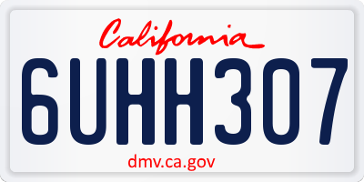 CA license plate 6UHH307