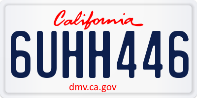 CA license plate 6UHH446