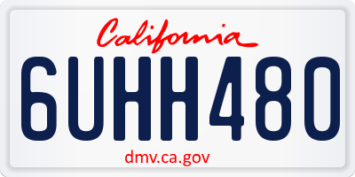 CA license plate 6UHH480