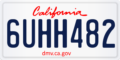 CA license plate 6UHH482