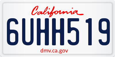CA license plate 6UHH519