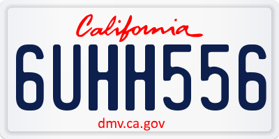 CA license plate 6UHH556