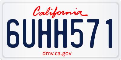 CA license plate 6UHH571