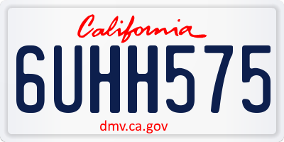 CA license plate 6UHH575
