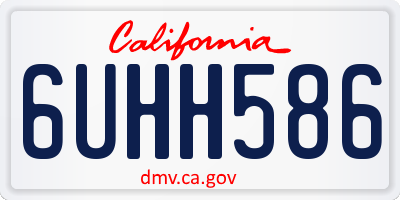 CA license plate 6UHH586