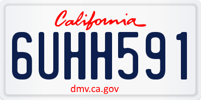 CA license plate 6UHH591