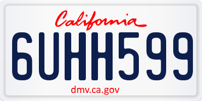 CA license plate 6UHH599