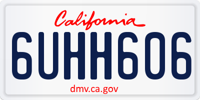 CA license plate 6UHH606
