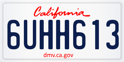 CA license plate 6UHH613