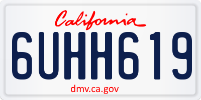 CA license plate 6UHH619