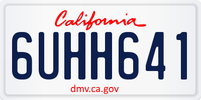 CA license plate 6UHH641