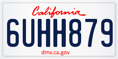 CA license plate 6UHH879