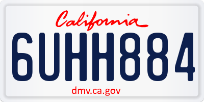 CA license plate 6UHH884