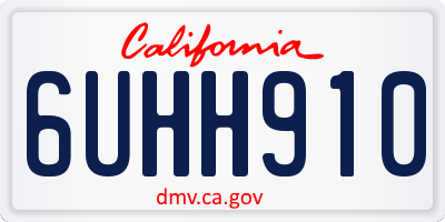CA license plate 6UHH910