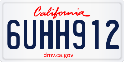 CA license plate 6UHH912