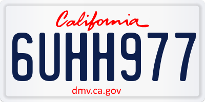 CA license plate 6UHH977