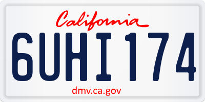 CA license plate 6UHI174