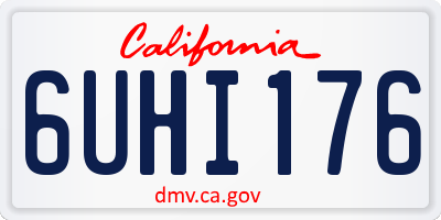 CA license plate 6UHI176