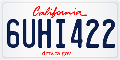 CA license plate 6UHI422