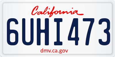 CA license plate 6UHI473