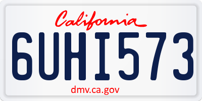 CA license plate 6UHI573