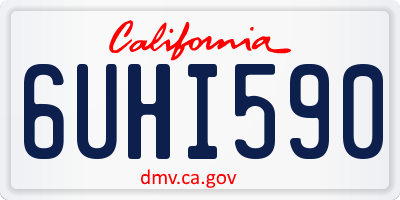 CA license plate 6UHI590