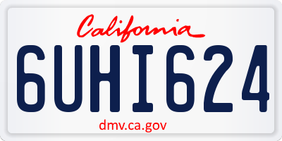 CA license plate 6UHI624