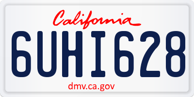CA license plate 6UHI628