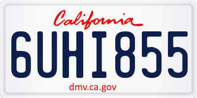 CA license plate 6UHI855