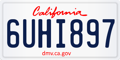 CA license plate 6UHI897
