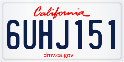 CA license plate 6UHJ151