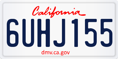CA license plate 6UHJ155