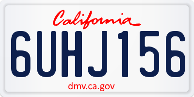 CA license plate 6UHJ156