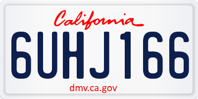 CA license plate 6UHJ166