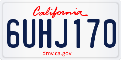 CA license plate 6UHJ170