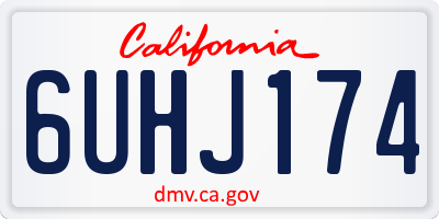 CA license plate 6UHJ174