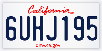 CA license plate 6UHJ195