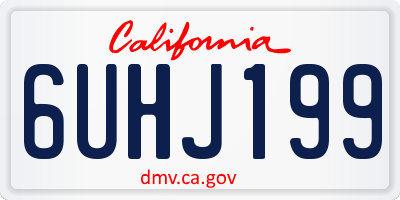 CA license plate 6UHJ199