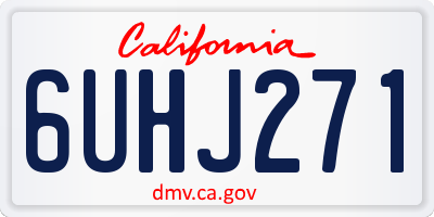 CA license plate 6UHJ271
