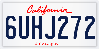 CA license plate 6UHJ272