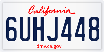 CA license plate 6UHJ448