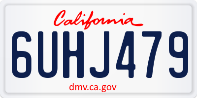 CA license plate 6UHJ479