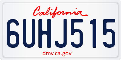 CA license plate 6UHJ515