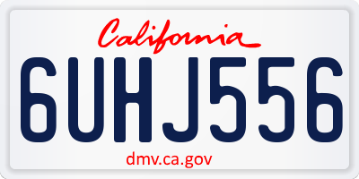 CA license plate 6UHJ556