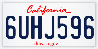 CA license plate 6UHJ596